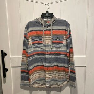 RSQ Mens Plaid Hooded Flannel Size M